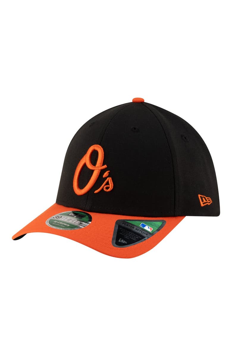 New Era Men's New Era Black Baltimore Orioles Alternate Player Replica 39THIRTY M-Crown Flex Hat, Main, color, Black