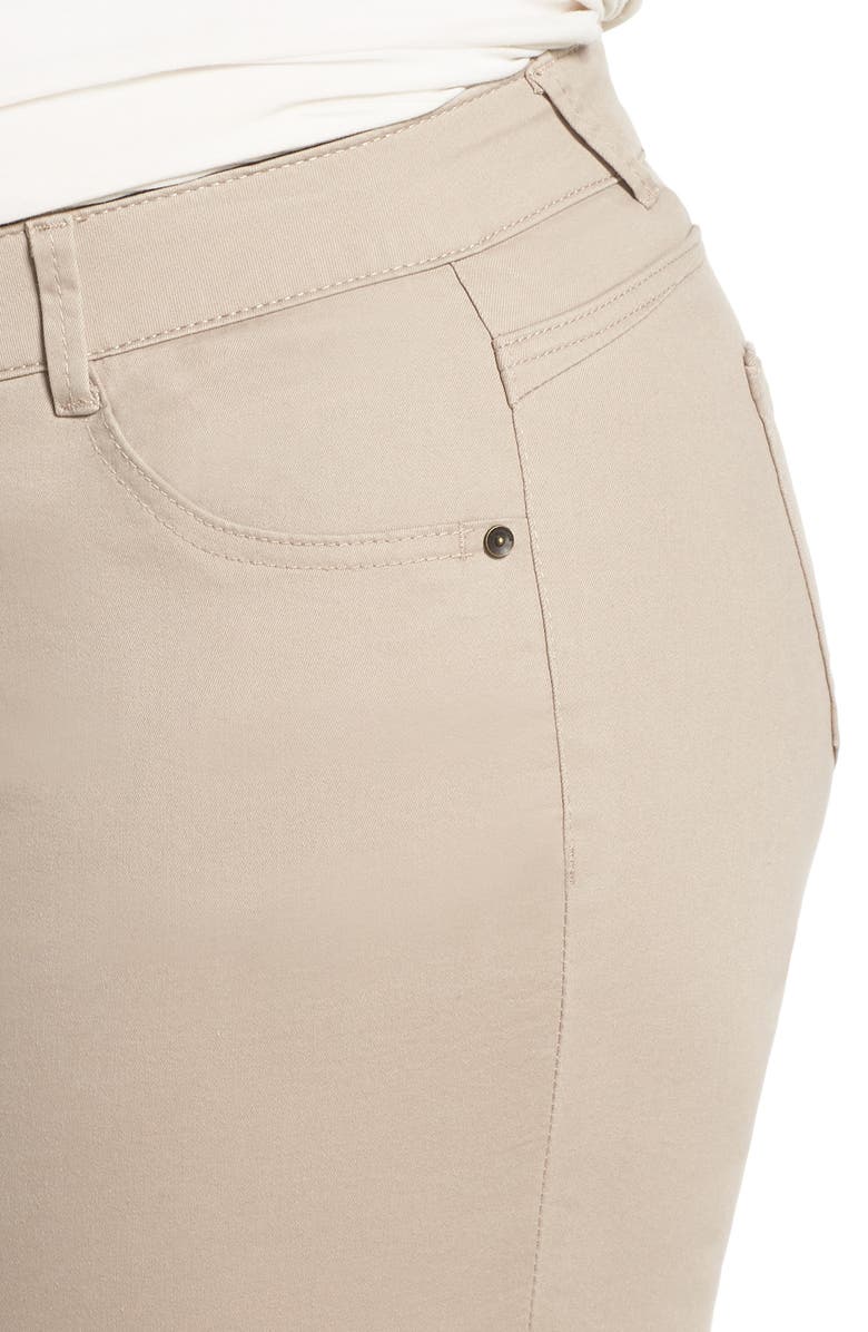 Wit & Wisdom 'Ab'Solution Stretch Cotton Shorts, Alternate, color, Flax