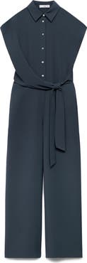 MANGO Tie Waist Jumpsuit