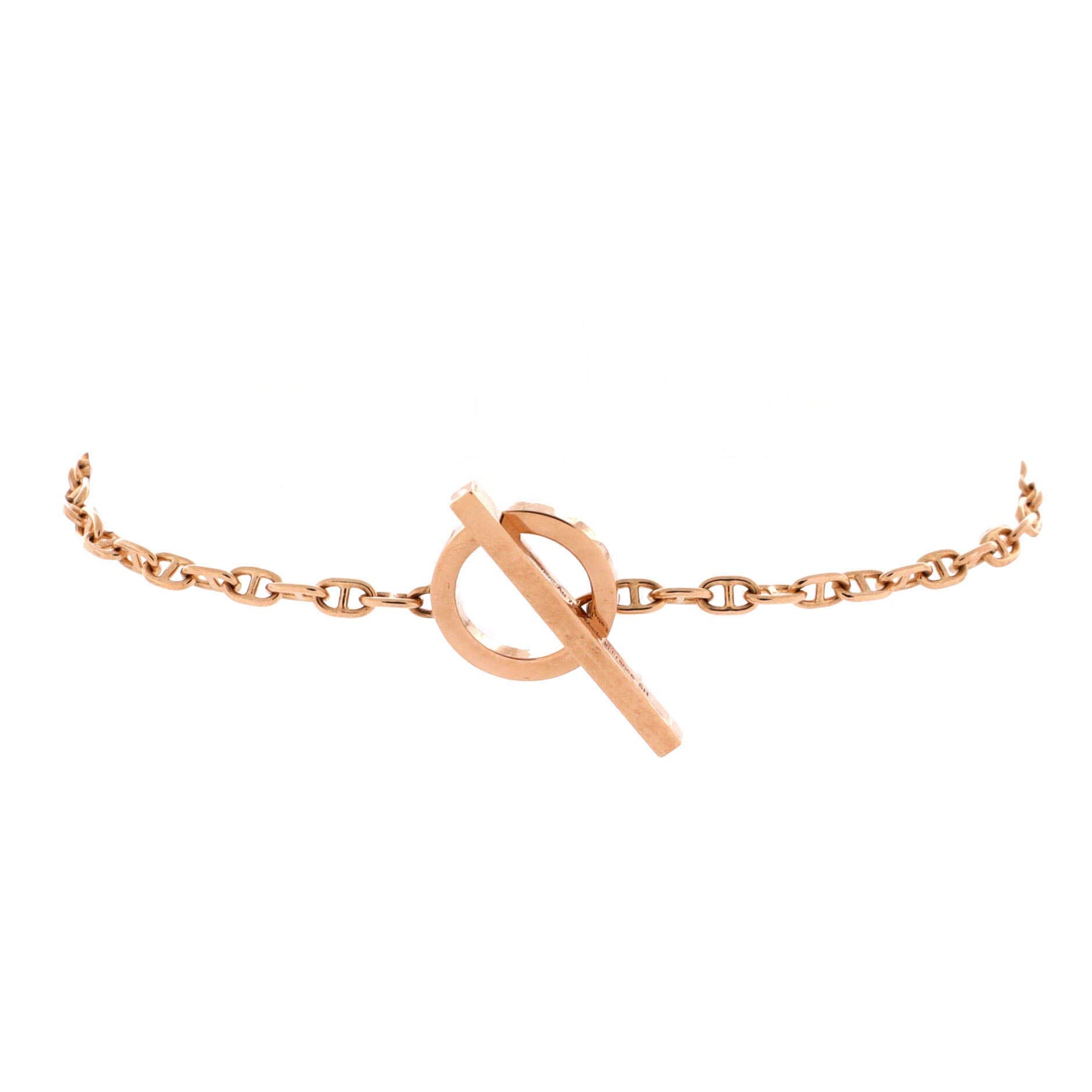 Chaine d'Ancre Contour Bracelet 18K Rose Gold with Diamonds, Alternate, color, Metallic Gold
