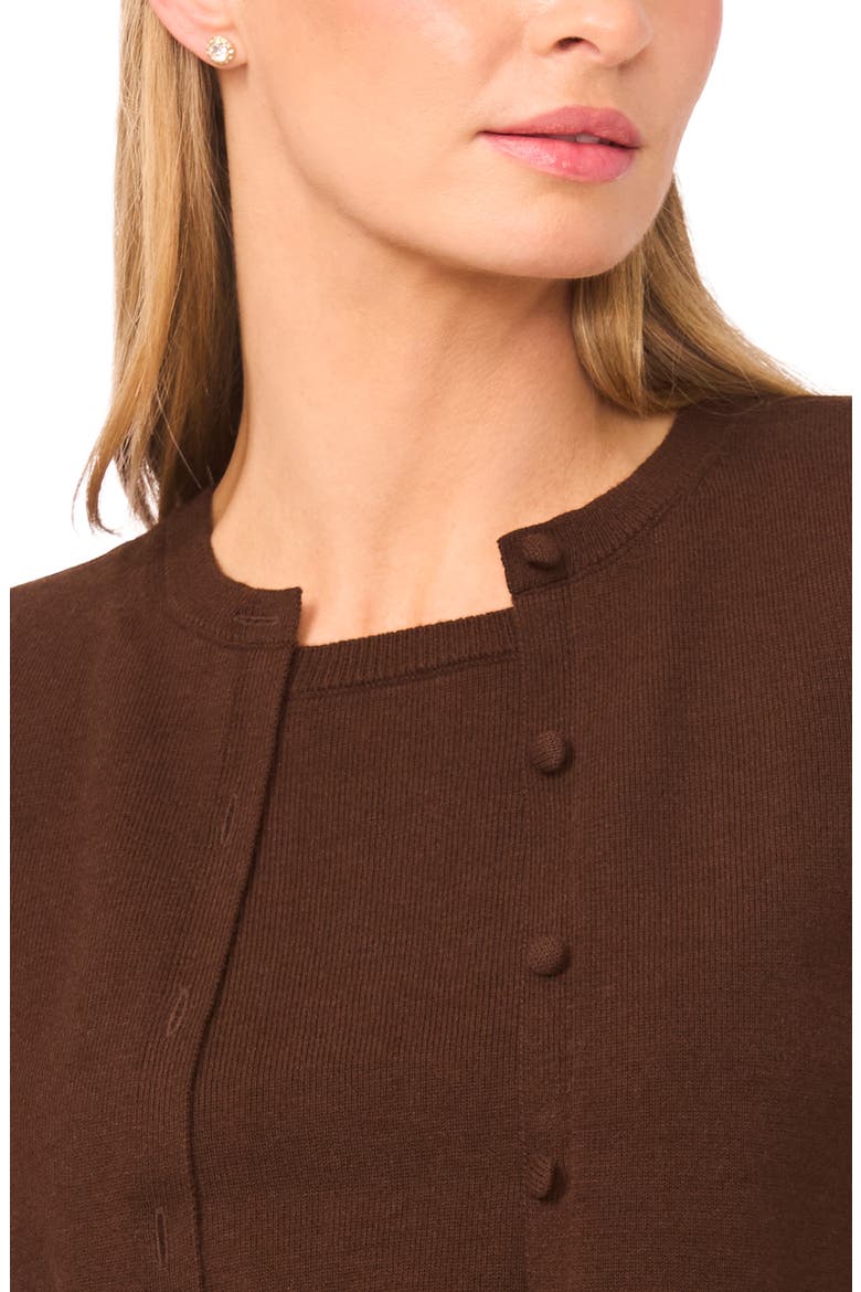 Attached Tank Cardigan Sweater, Alternate, color, SWEET BROWN