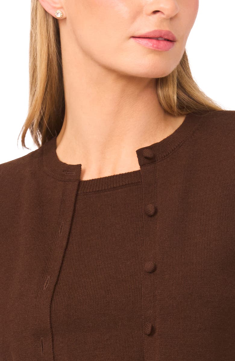 Halogen<sup>®</sup> Attached Tank Cardigan Sweater, Alternate, color, Sweet Brown