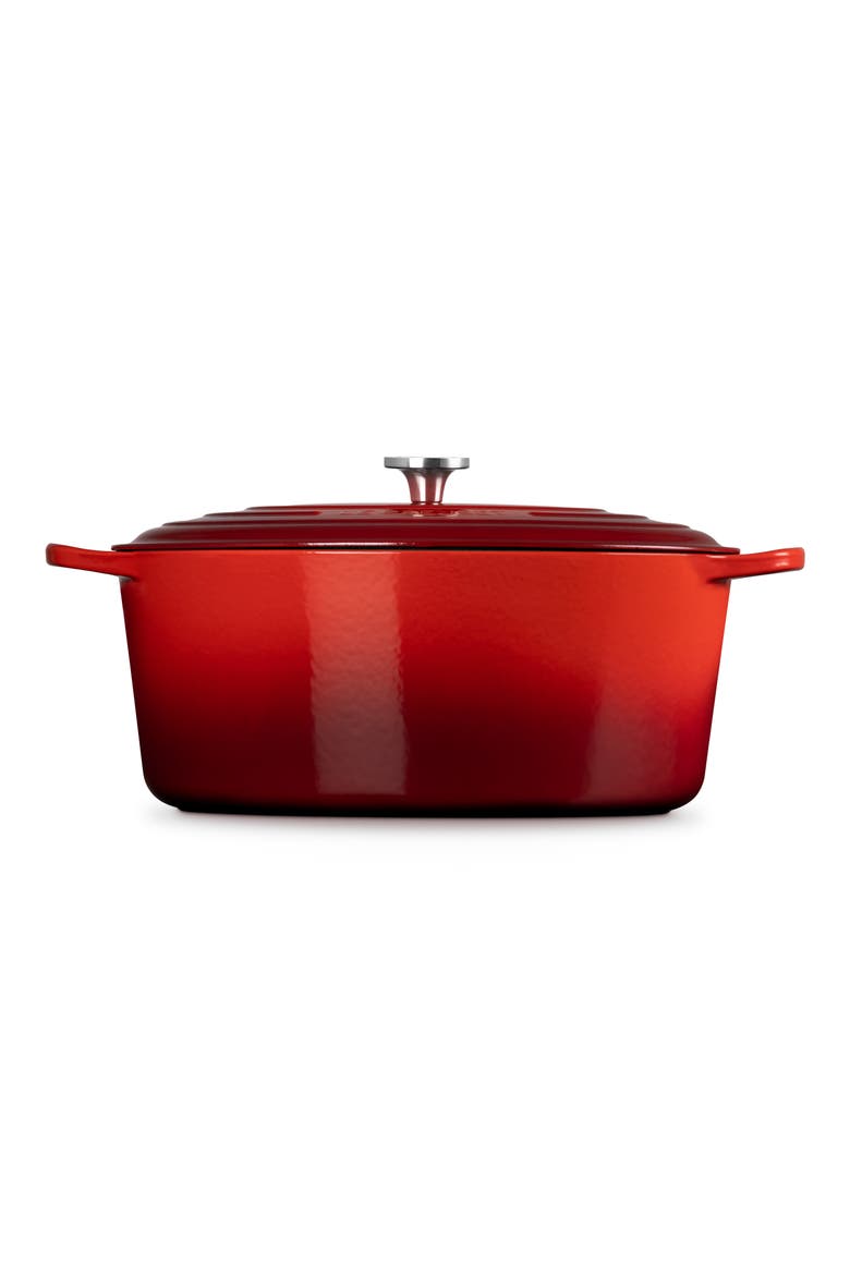 Enameled Cast Iron Dutch Oven, Alternate, color, CERISE