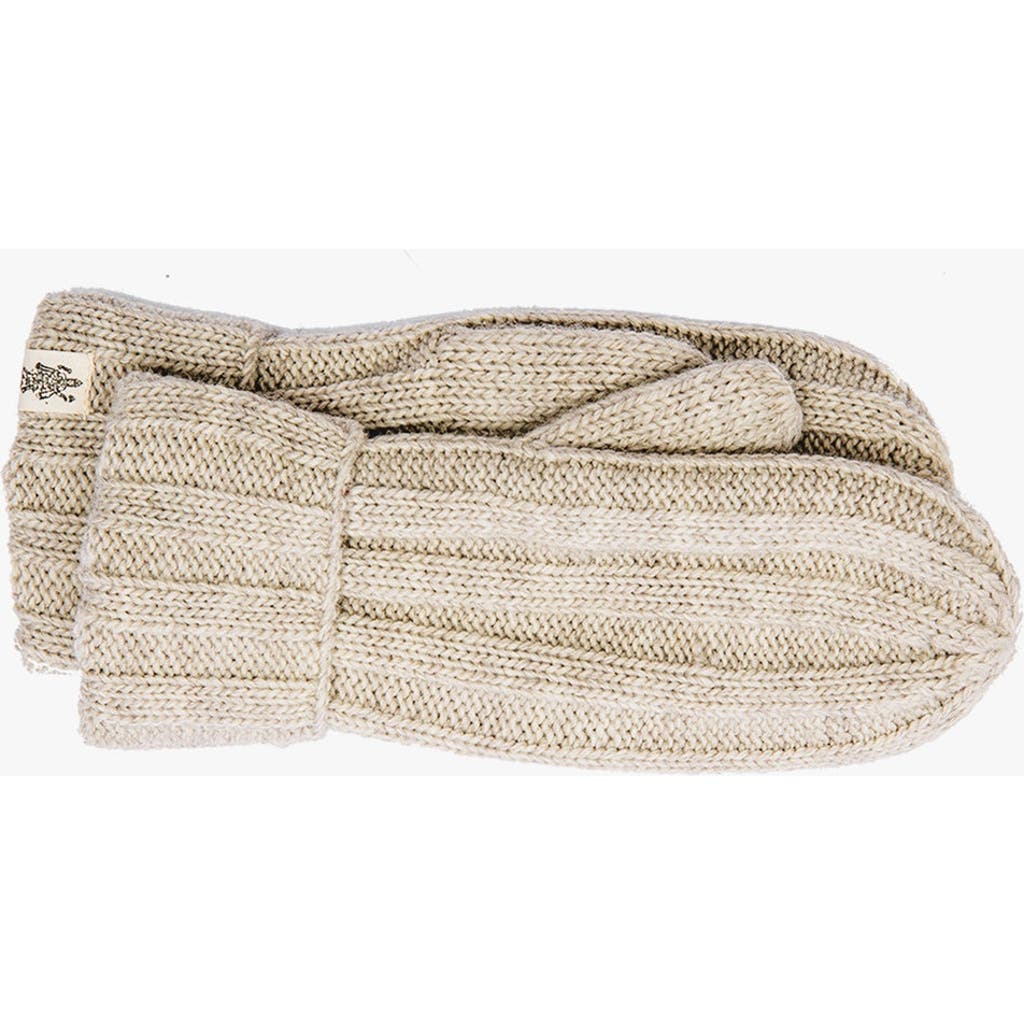 Nirvana Designs Ribbed Mittens In Linen