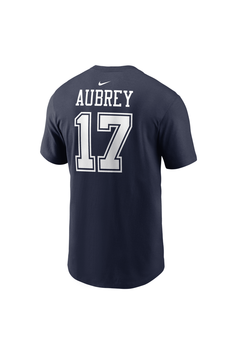 Men's Nike Brandon Aubrey Navy Dallas Cowboys Name & Number T-Shirt, Alternate, color, Navy