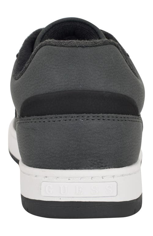 Guess Men's Tolyo Perf Toe Fashion Lace Up Sneakers In Dark Grey
