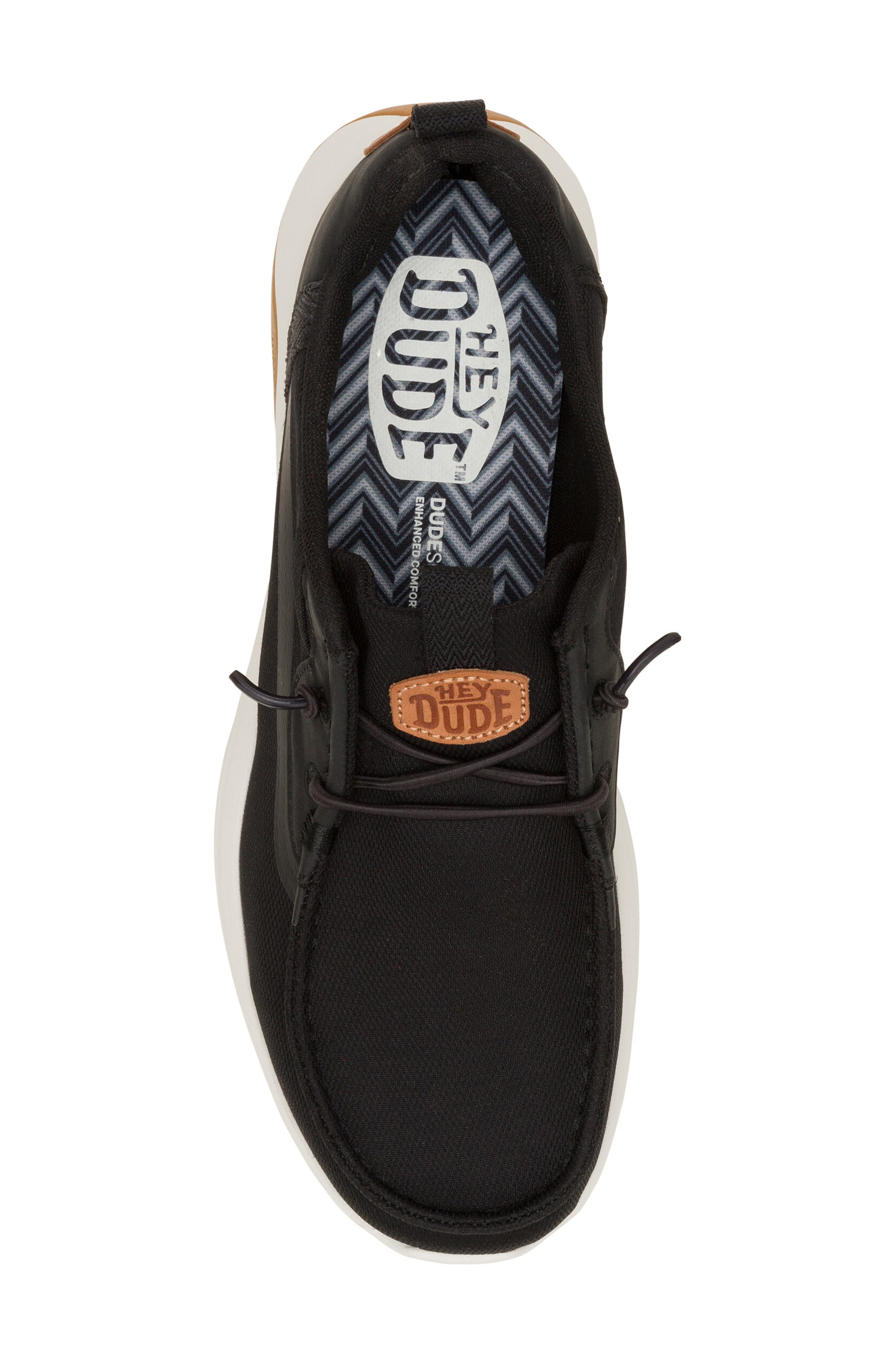 Hey Dude Wally Drift Slip-On Sneaker, Alternate, color, Black/ White
