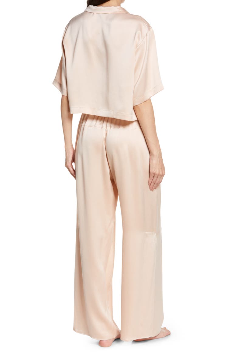 Washable High Waist Silk Pajamas, Alternate, color, DELICATE PINK