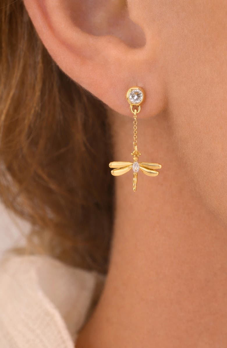 LA MENO Dragonfly Drop Earrings, Alternate, color, 