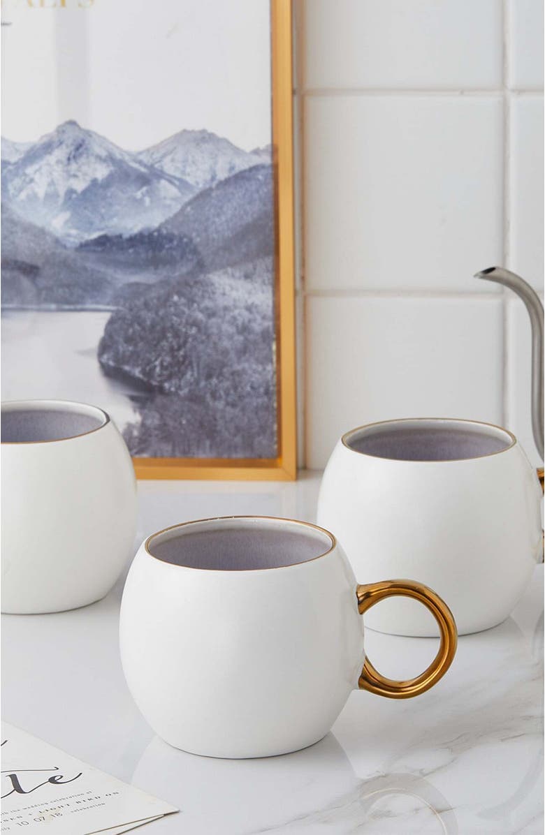Stone Lain Josephine Porcelain 4-Piece Mug Set, Alternate, color, Lavender