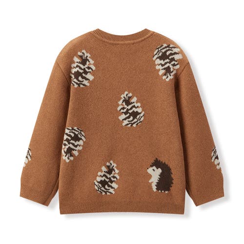 Milkbarn Knitted Sweater In Brown