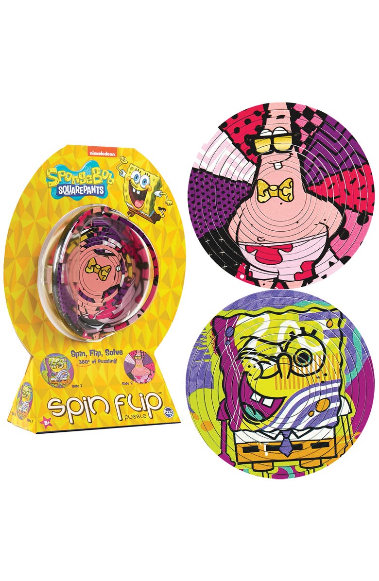 Spin Flip Spongebob & Patrick 12 Rings, 2In1, 8+, Alternate, color, Multicolored