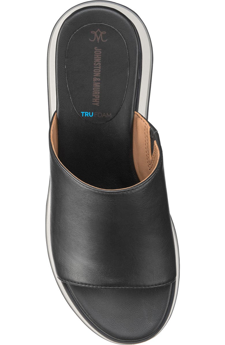 Johnston & Murphy Colleen Platform Wedge Slide Sandal, Alternate, color, Black Nappa Leather