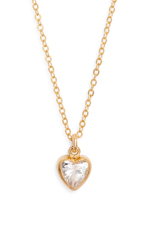 Amy Cubic Zirconia Heart Pendant Necklace