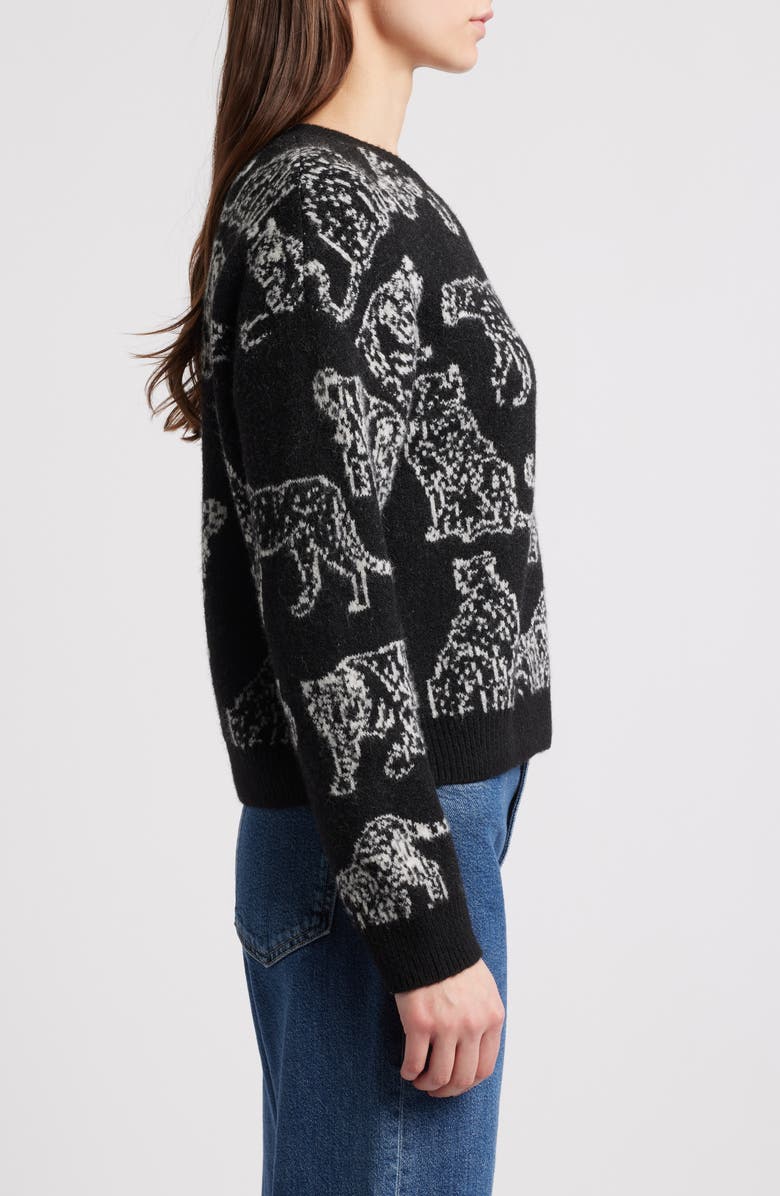 Rails Perci Intarsia Wildcat Crewneck Sweater, Alternate, color,