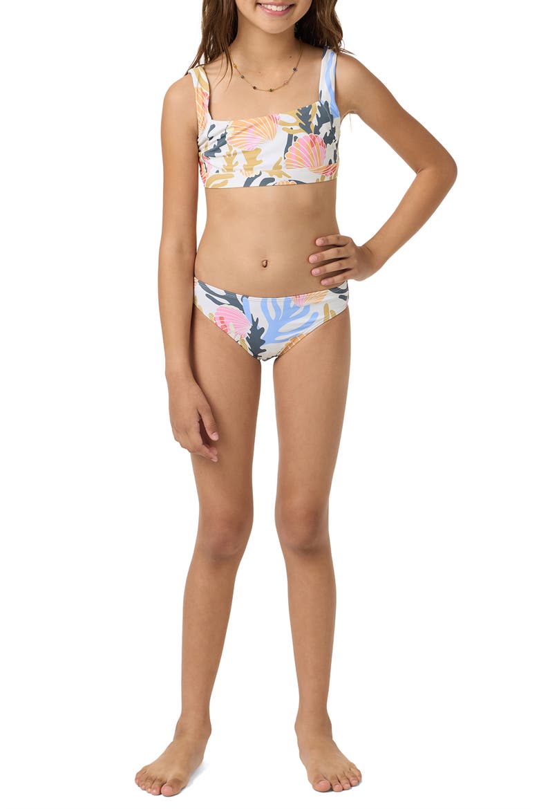 Kids' Cora Geo Two-Piece Swimsuit, Alternate, color, PINK MULTI COLORED
