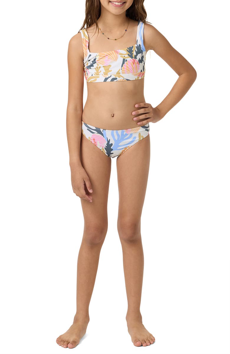 O'Neill Kids' Cora Geo Two-Piece Swimsuit, Alternate, color, Pink Multi Colored