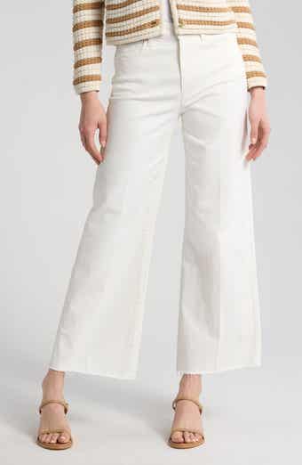 Anessa High Waist Raw Hem Wide Leg Jeans