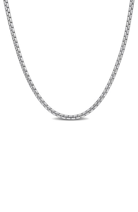 Box Link Chain Necklace, 1.10mm