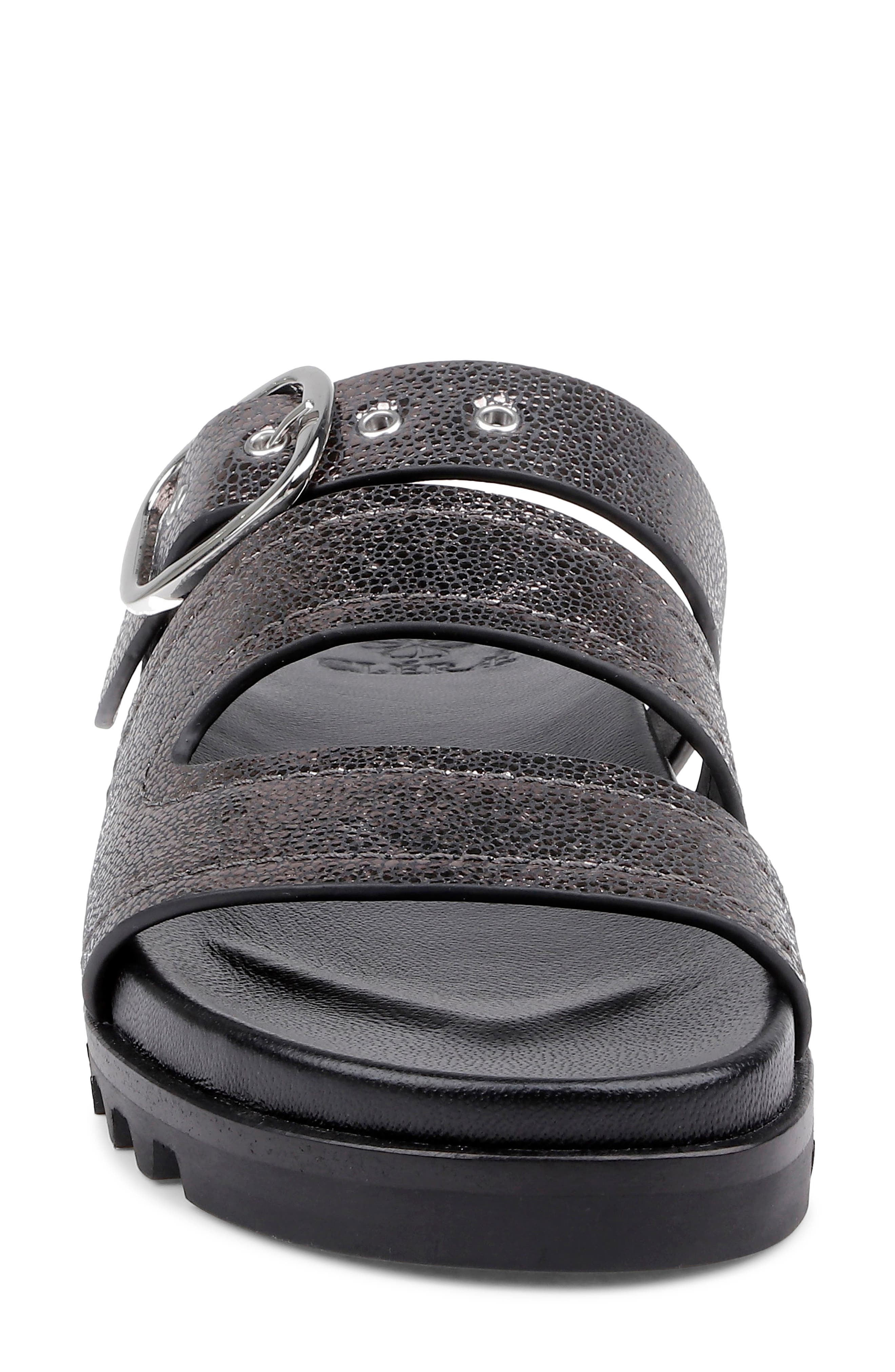 CLERAE Quasia Sandal, Alternate, color, Anthracite Metallic