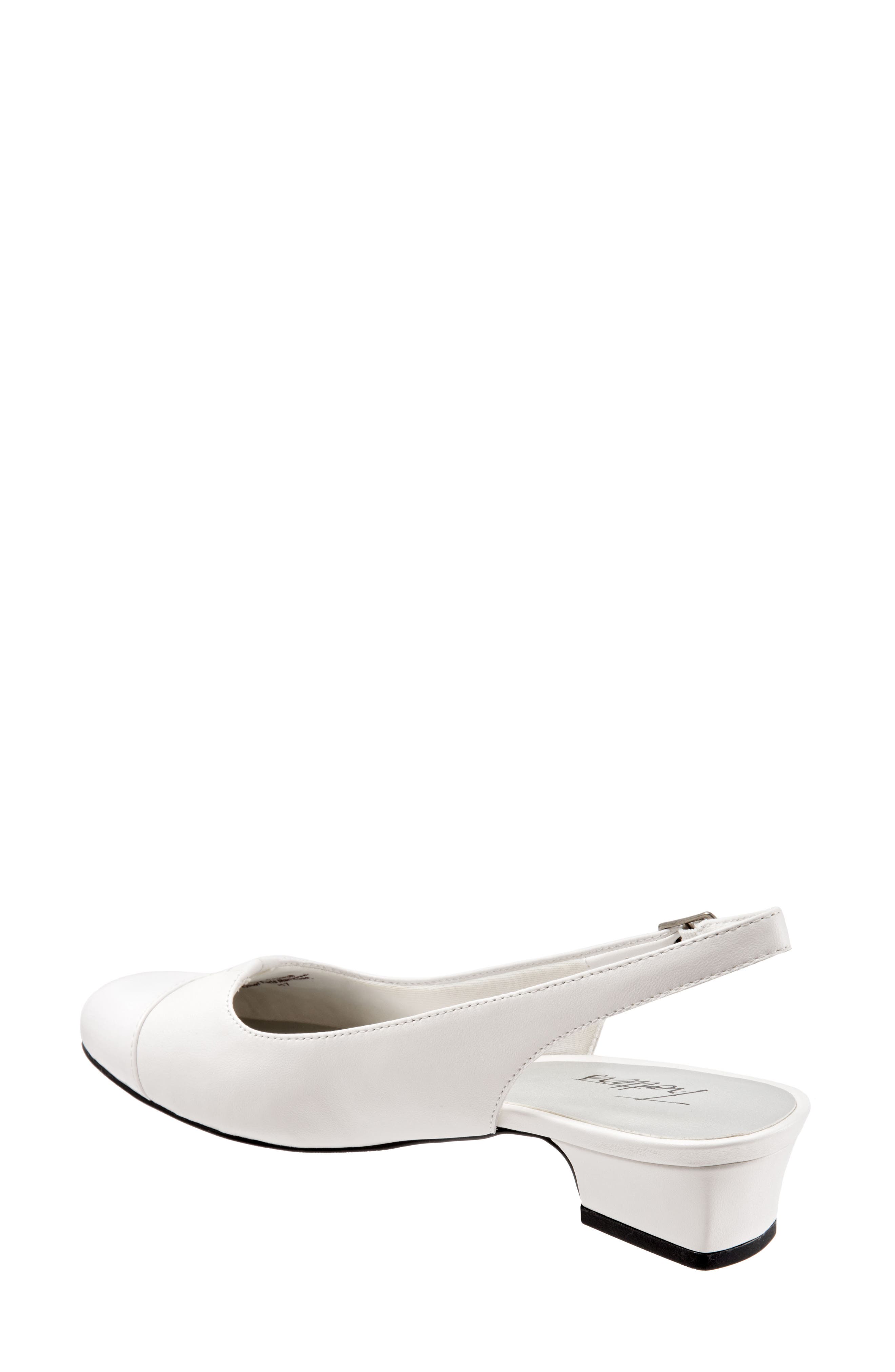 'Dea' Slingback, Alternate, color, WHITE