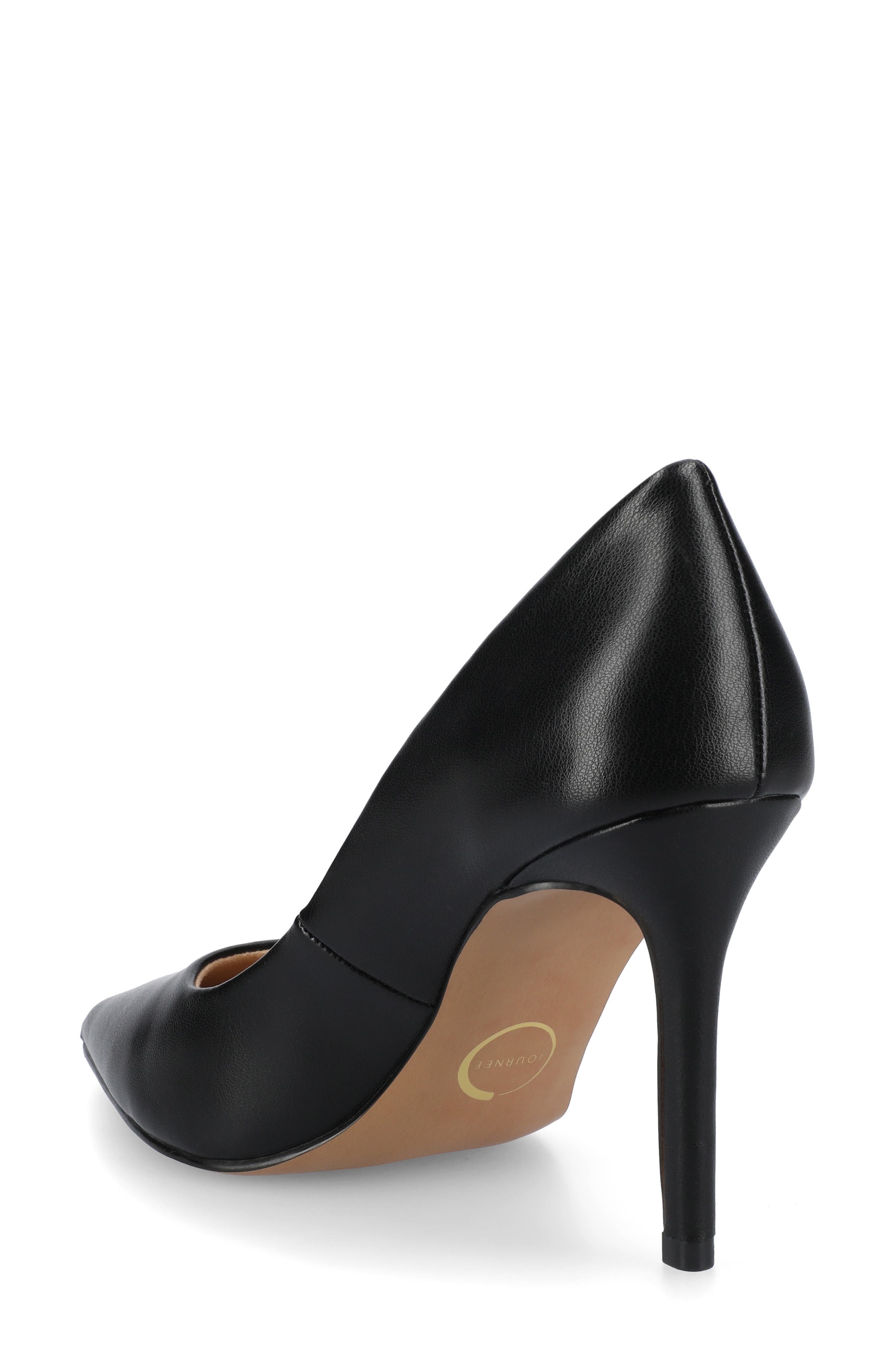 Embellished Pointed Toe Pump, Alternate, color, BLACK PU