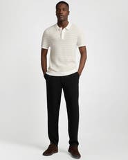 Onia Cotton Textured Knit Polo Tee
