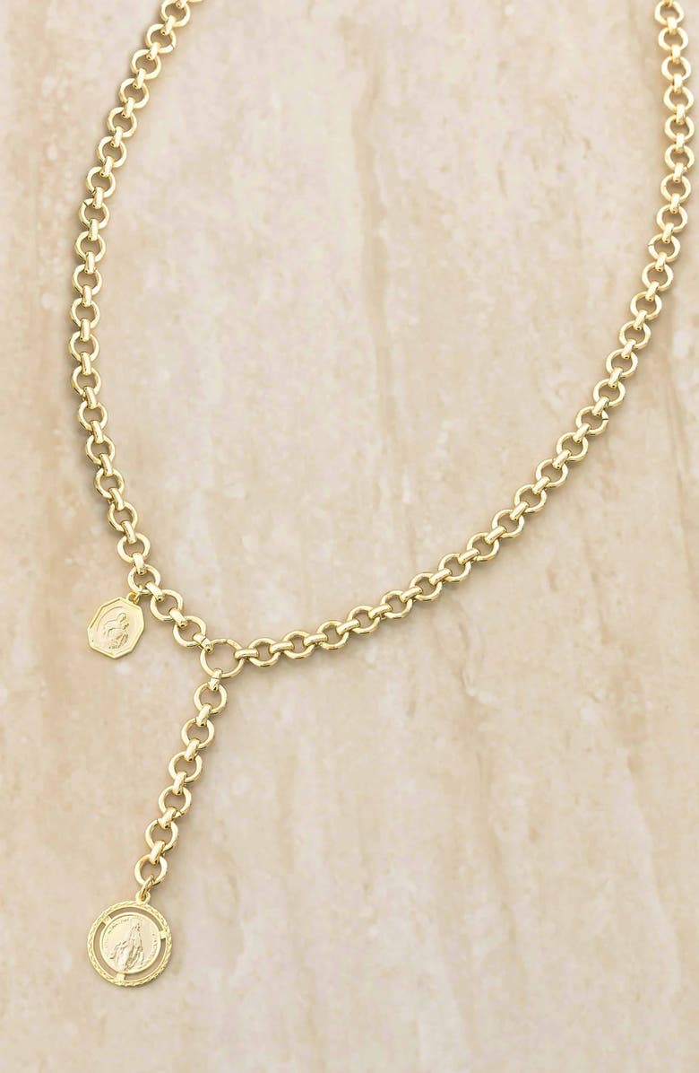 Ettika Medallion Lariat Necklace, Alternate, color,