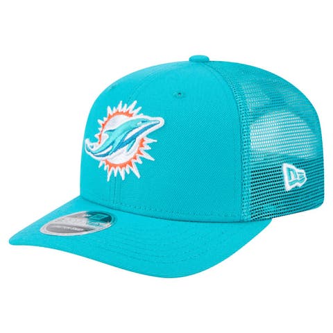 Men's New Era Aqua Miami Dolphins Main Trucker 9SEVENTY Stretch-Snap Hat