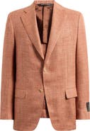 Heritage Gold Burnt Sienna Wool & Silk Blend Hopsack Sport Coat