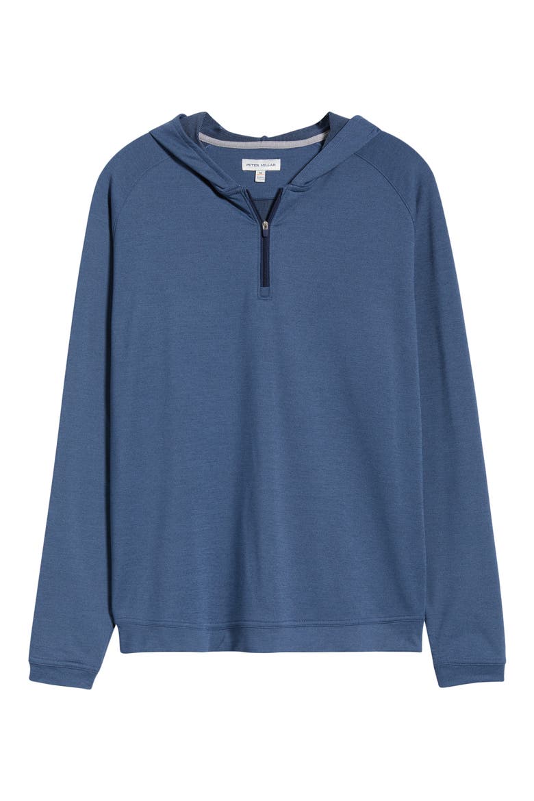 Pine Quarter Zip Performance Hoodie, Main, color, NAVY