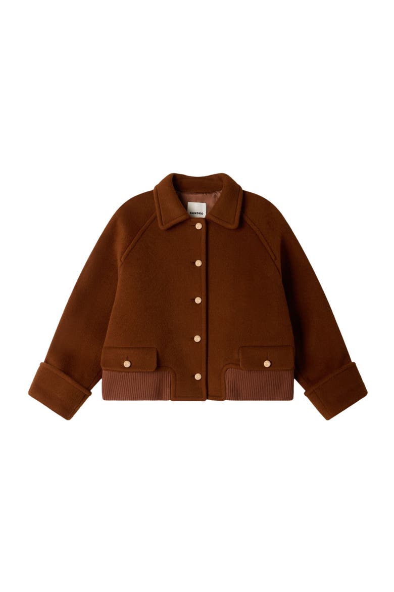 Short coat with flap pockets, Alternate, color, Camel