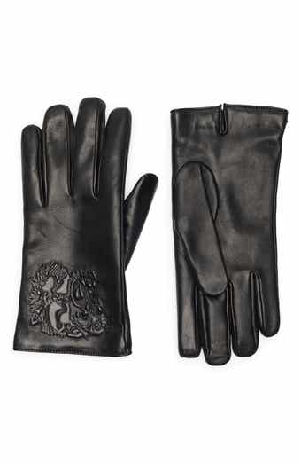 Gucci Tiger Embossed Leather Gloves