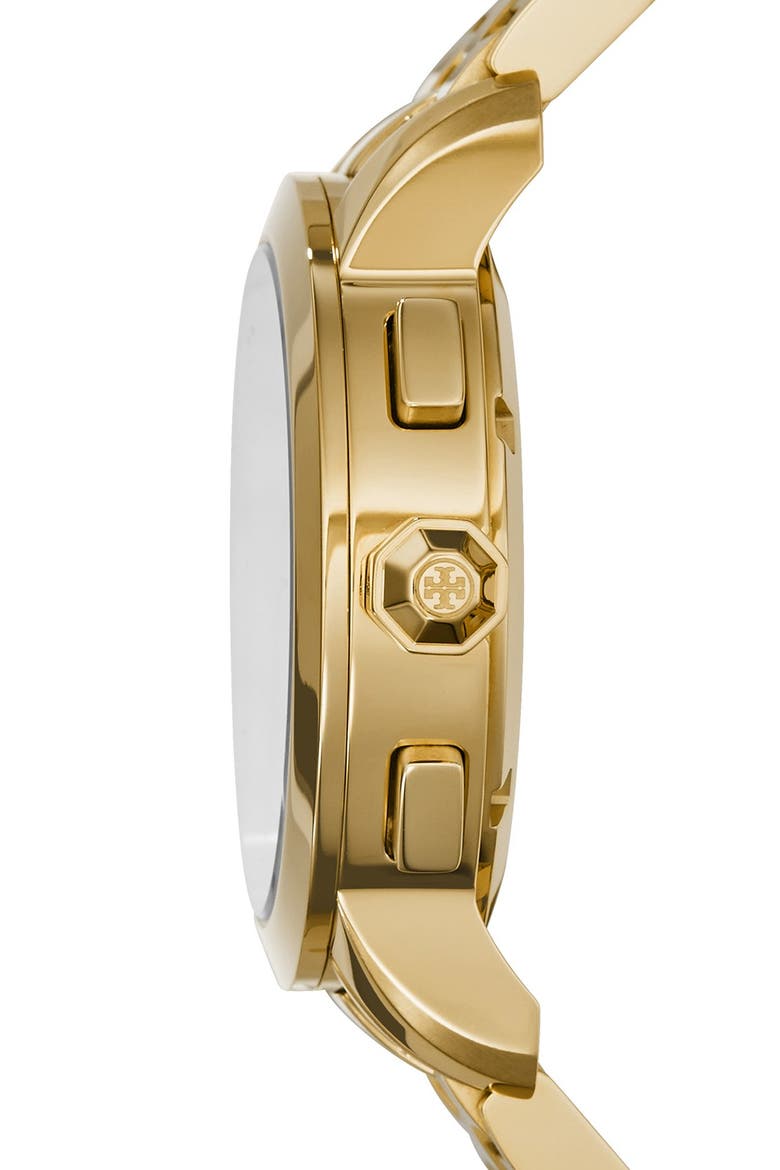 'Tory' Chronograph Bracelet Watch, 37mm, Alternate, color, GOLD