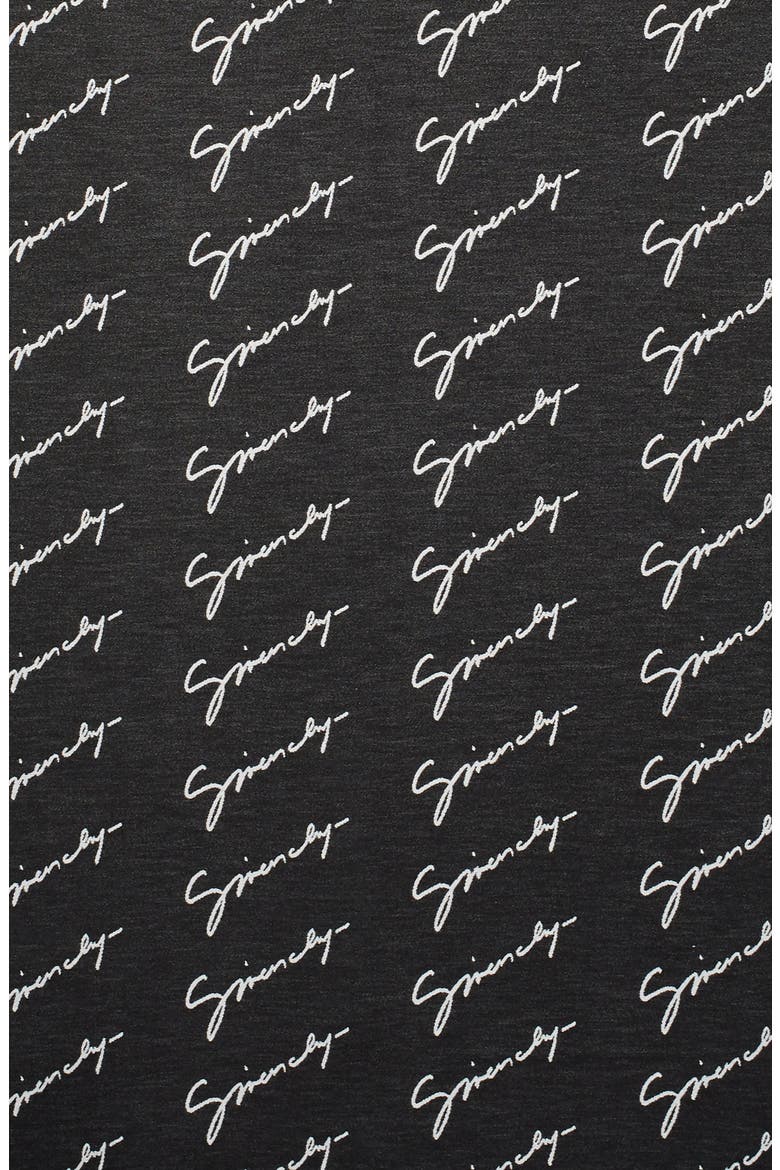 Script Logo Silk Scarf, Alternate, color, BLACK WHITE