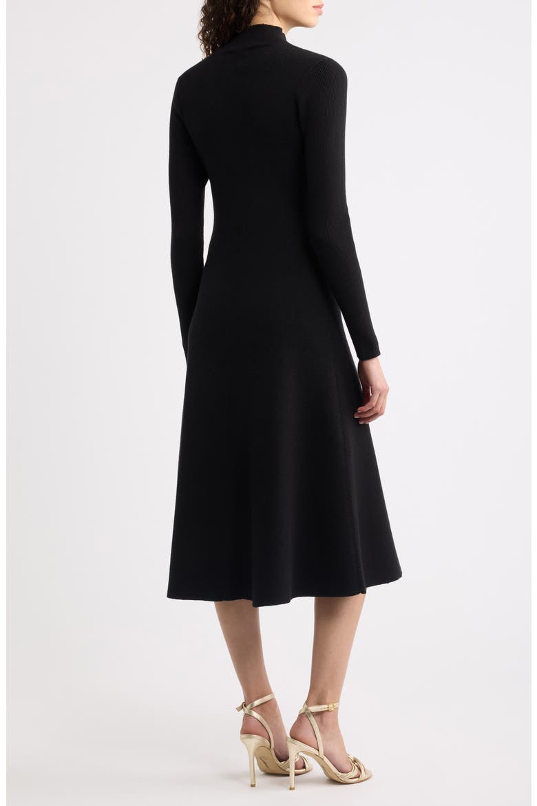 The Adhara Long Sleeve Sweater Dress, Alternate, color, NOIR