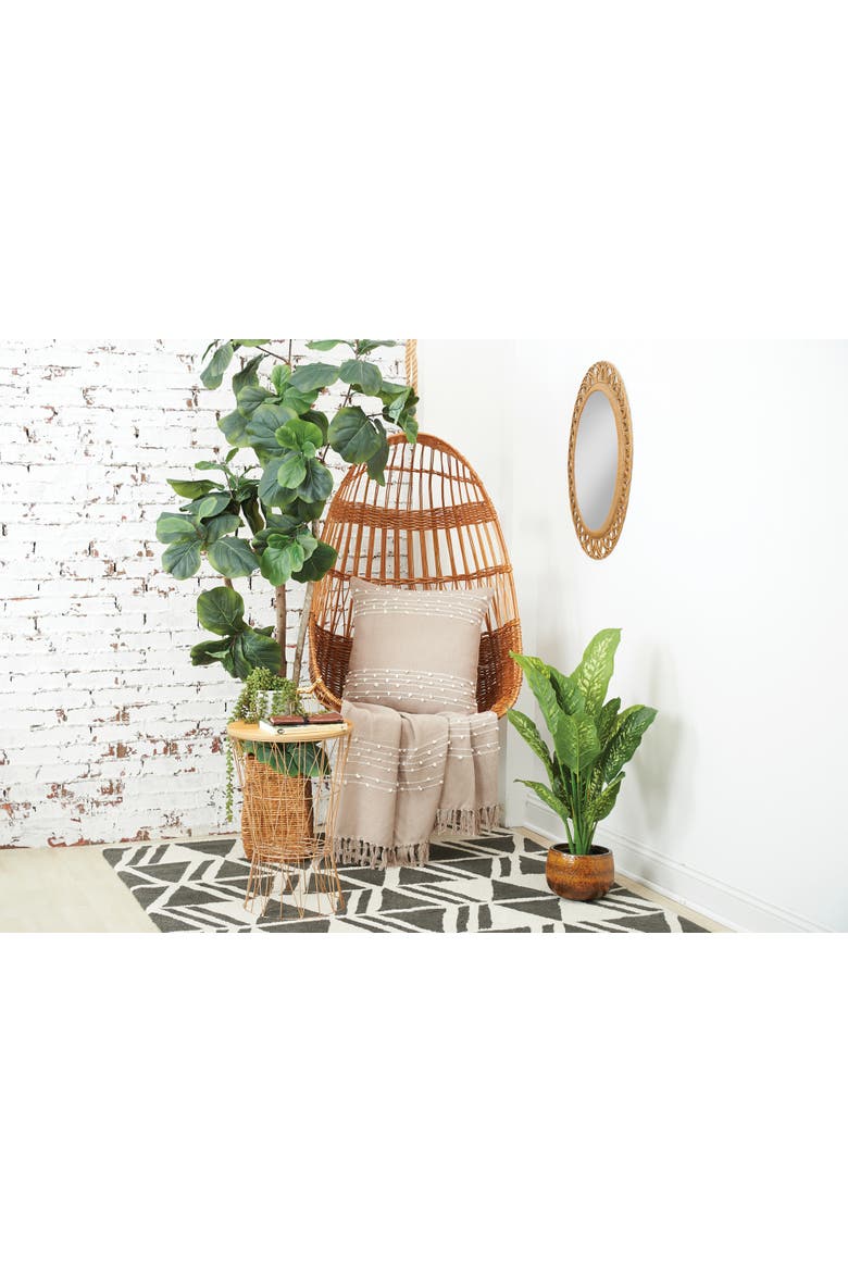 Tabb Dune Sand Beige White Accent Throw Blanket 50" x 60", Alternate, color, Beige