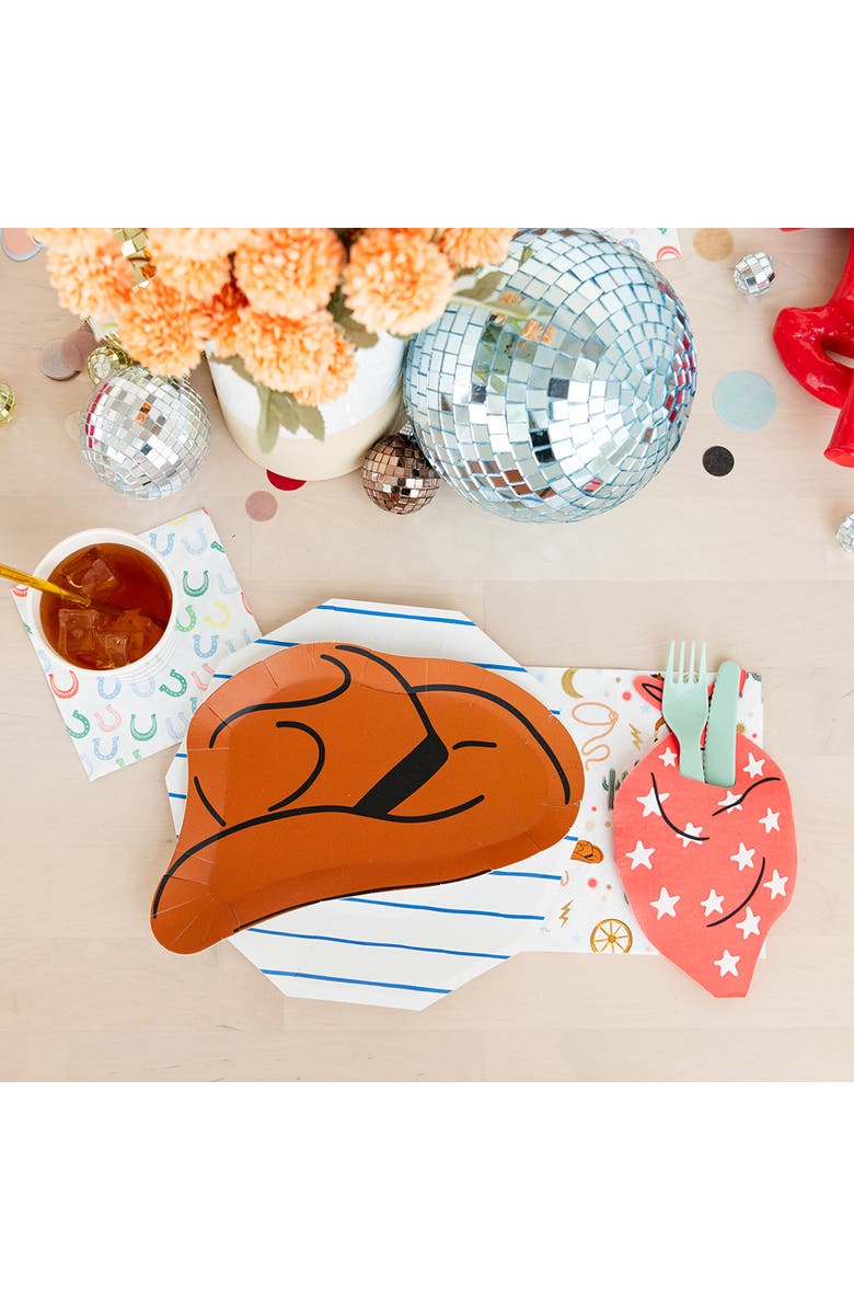 Daydream Society Yeehaw Large "Cowboy Hat" Plates, Alternate, color, Assorted Pre-Pack