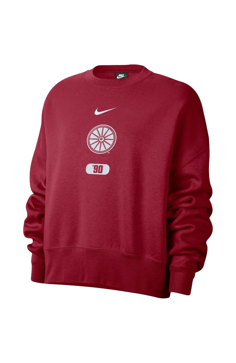 Nike Women's Nike Crimson Oklahoma Sooners Vault Every Day Fleece Pullover Sweatshirt, Alternate, color, 