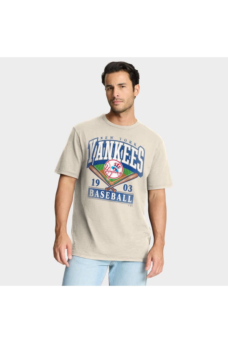 Men's Fanatics Tan New York Yankees Stadium Slub T-Shirt, Main, color, Tan