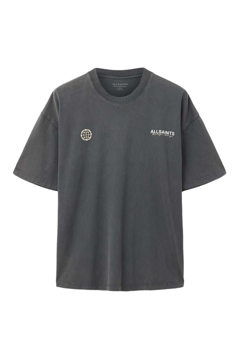 Emblem Cotton Graphic T-Shirt, Alternate, color, WASHED BLACK