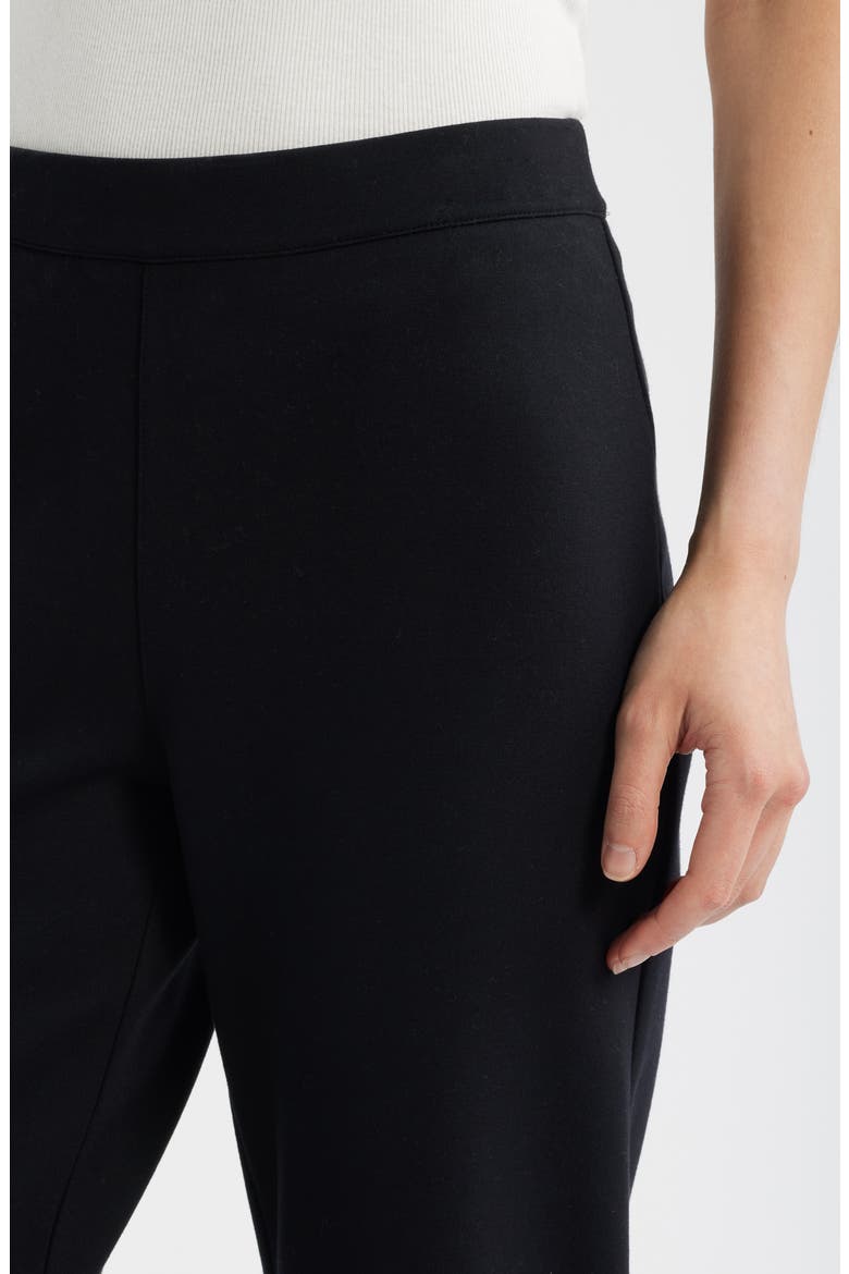 Pull-On Stretch Ponte Skinny Ankle Pants, Alternate, color, BLACK