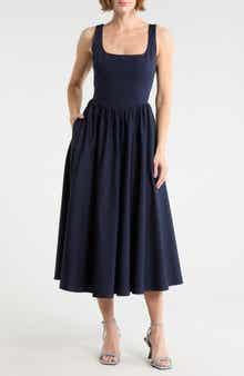 WAYF Corset Midi Dress