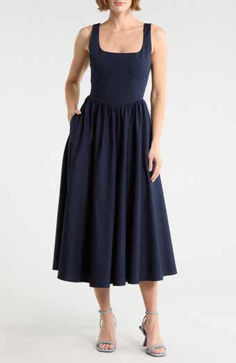 WAYF Corset Midi Dress