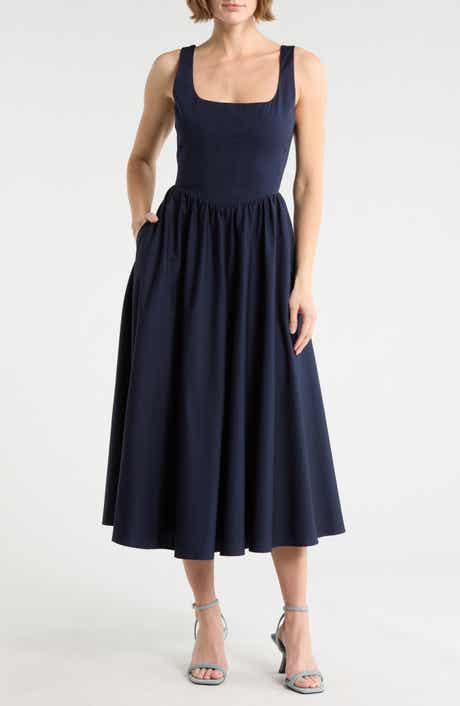 WAYF Corset Midi Dress