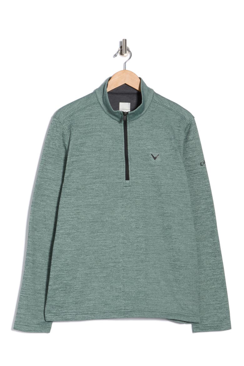 Fleece Quarter Zip Golf Base Layer, Alternate, color, MELALEUCA HEATHER