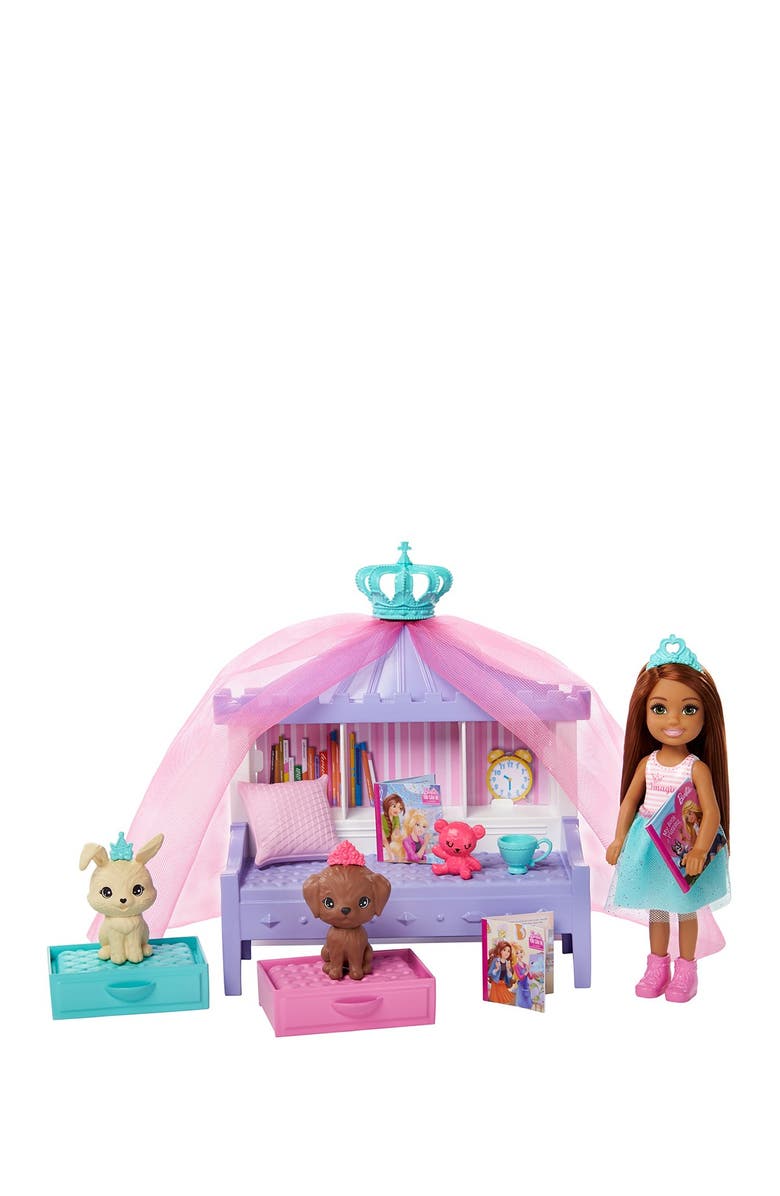 Mattel Barbie<sup>®</sup> Princess Adventure<sup>™</sup> Chelsea<sup>™</sup> Princess Storytime Playset, with Chelsea<sup>™</sup> Doll,, Main, color, 