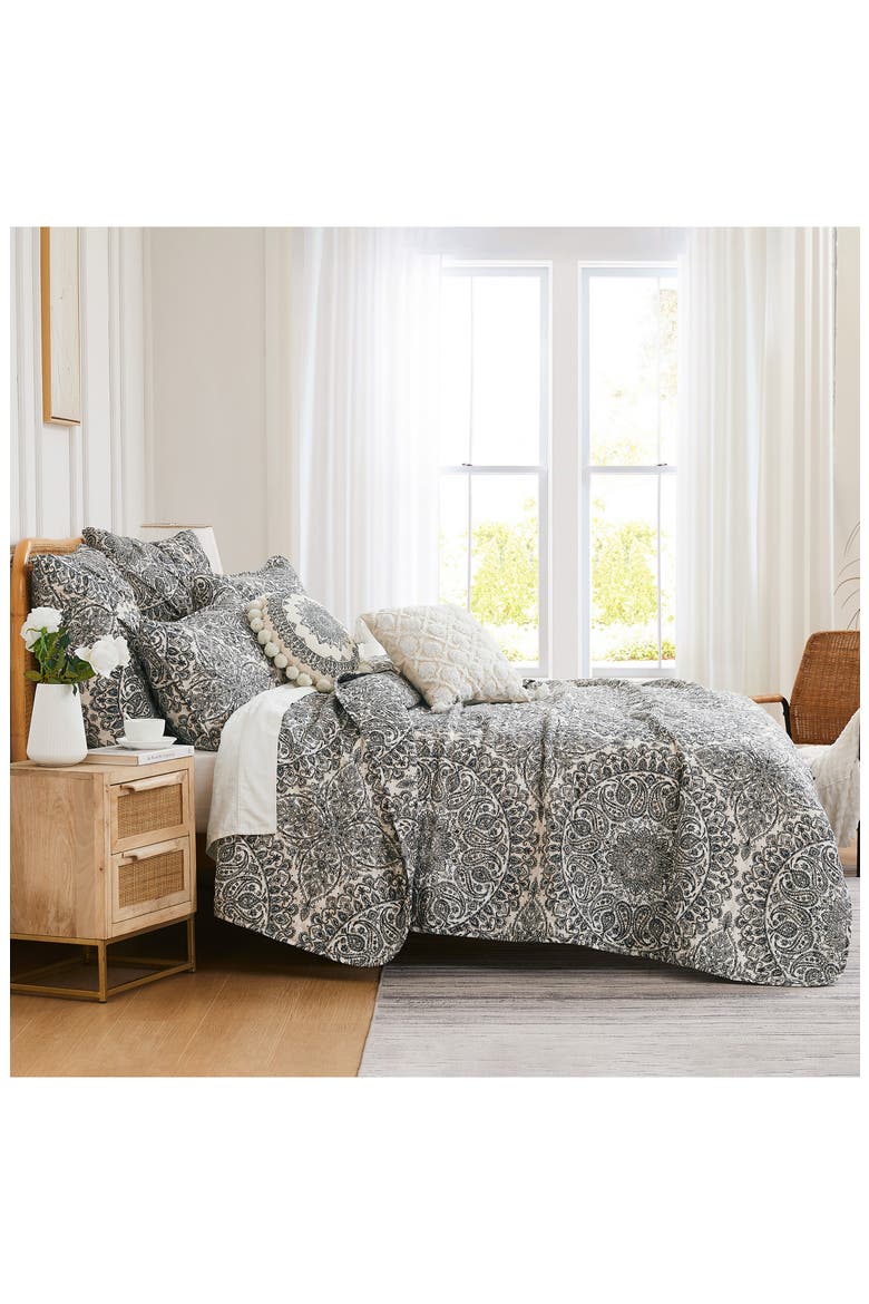 Ashanti 7-Piece Quilt Set, Alternate, color, GREY