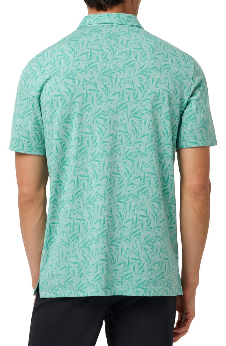 TravisMathew Sands Performance Jersey Polo, Alternate, color, Heather Bright Aqua
