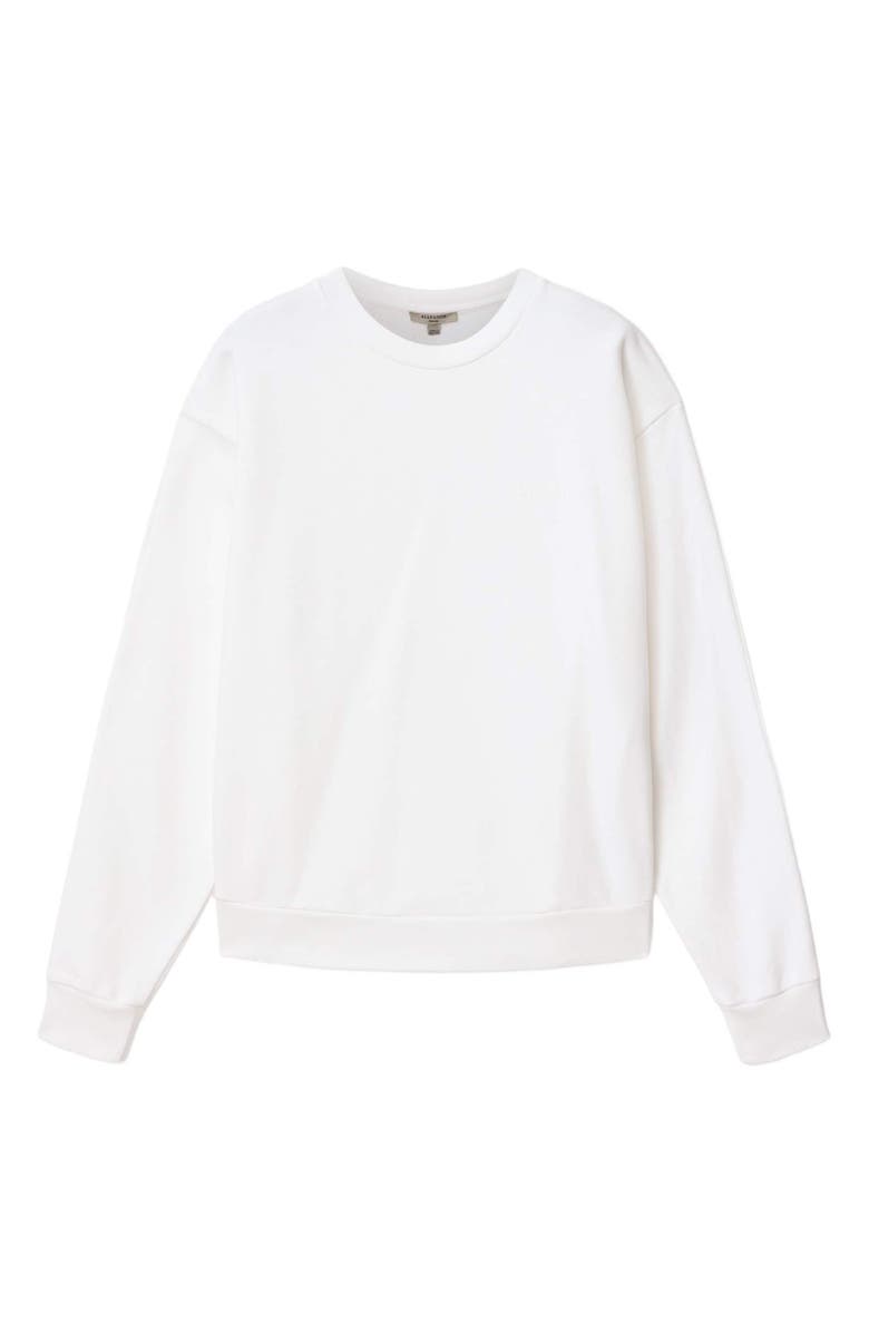 AllSaints Mabel Etta Cotton Sweatshirt, Alternate, color, Optic White